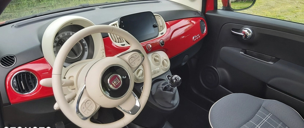 Fiat 500 cena 36900 przebieg: 58236, rok produkcji 2019 z Częstochowa małe 46